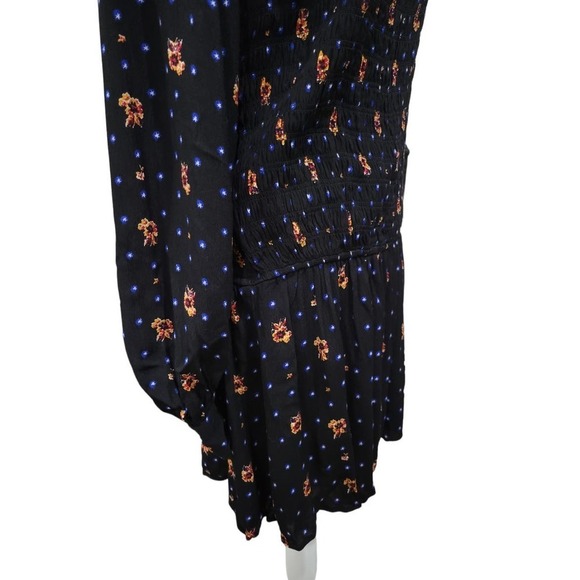 NEW Free People Two Faces Smocked Long Sleeve Floral Print Dress Size Small - Picture 15 of 16